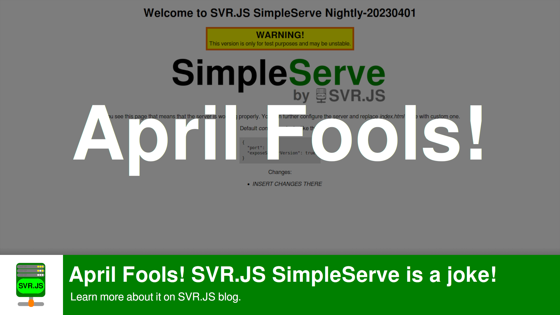 April Fools! SVR.JS SimpleServe is a joke!