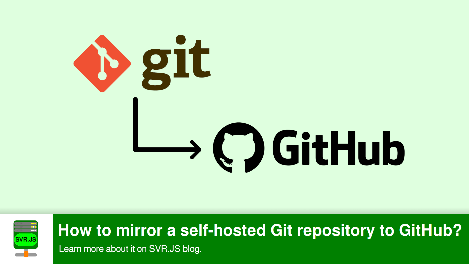 How to mirror a self-hosted Git repository to GitHub?