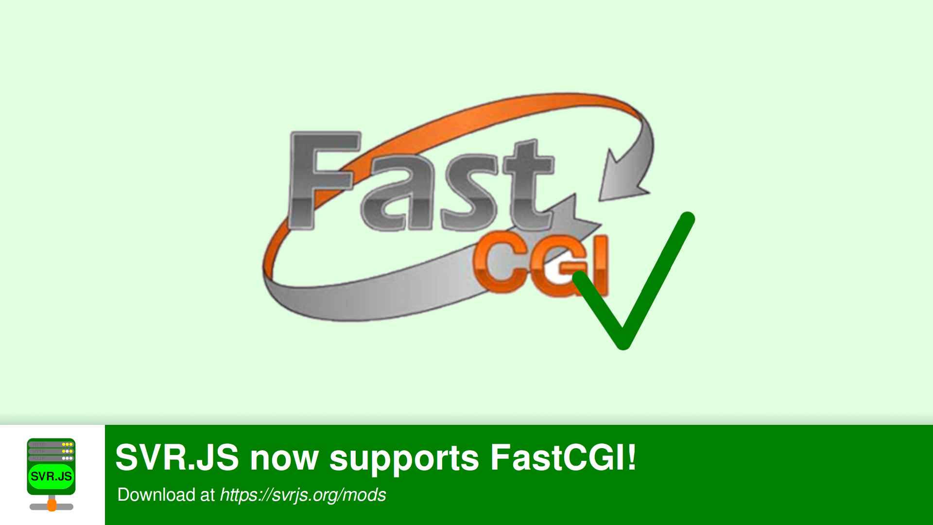 SVR.JS now supports FastCGI!