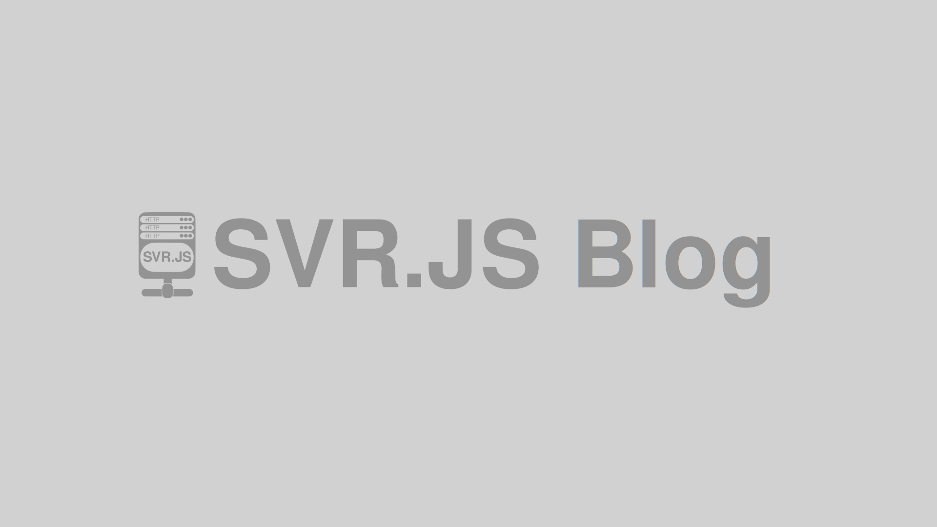 SVR.JS Blog created!