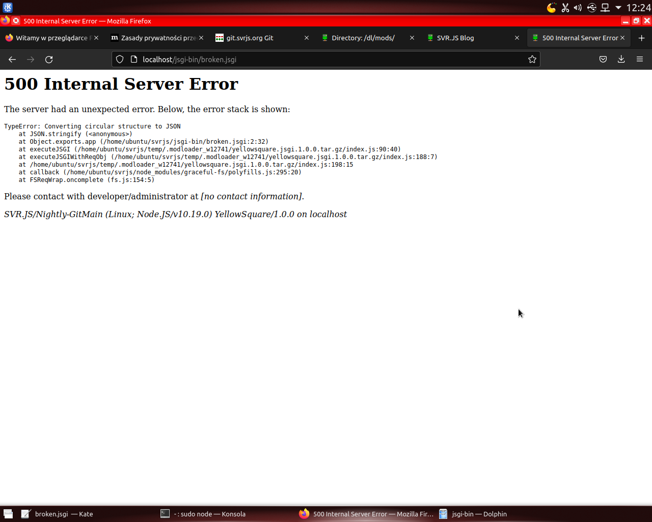 JSGI 500 Internal Server Error